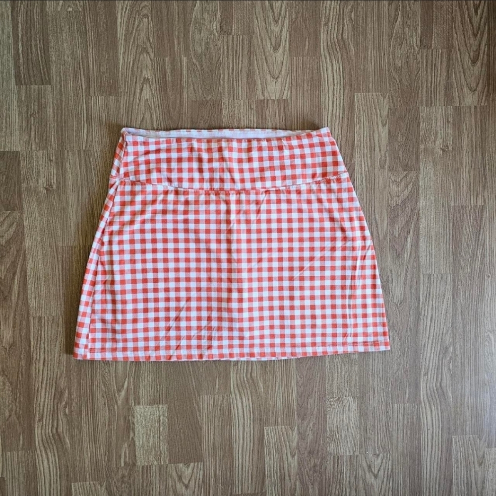 Orange And White Checkered Skort - Picture 4 of 4